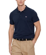 TOMMY HILFIGER TH JEANS  Tricou polo din bumbac bleumarin noapte &icirc;ntunecată - maiou Polo - 1