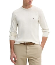 TOMMY HILFIGER TH Pulover cu guler rotund din amestec de in - Pulovere pentru bărbați