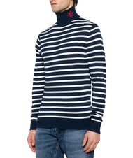 TOMMY HILFIGER TH Pulover cu guler &icirc;nalt din amestec de bumbac - Pulovere pentru bărbați