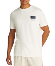 TOMMY HILFIGER TH JEANS Tricou din bumbac cu m&acirc;necă scurtă ecru - tricou - 1