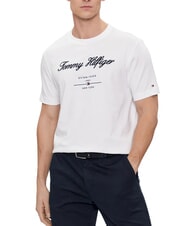TOMMY HILFIGER TH Tricou cu m&acirc;necă scurtă și broderie alb - tricou - 1