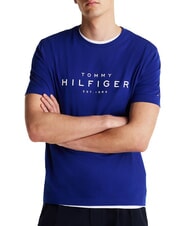 TOMMY HILFIGER TH Tricou din bumbac cu m&acirc;necă scurtă albastru pană - tricou - 1