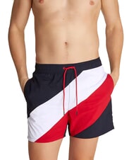 TOMMY HILFIGER TH Pantaloni scurți boxer cu dungi diagonale cerul deșertului - Costume de baie - 1