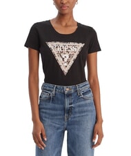 GUESS LEO TRIANGLE Tricou cu m&acirc;necă scurtă jetbla - tricou - 1