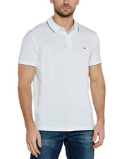 TOMMY HILFIGER TH Tricou polo cu m&acirc;necă scurtă și bordură - maiou Polo