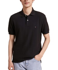 TOMMY HILFIGER TH Tricou polo cu m&acirc;necă scurtă din bumbac ck negru - maiou Polo - 1