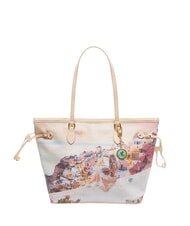 YNOT YESBAG Geantă de cumpărături imprimată Apus de soare &icirc;n Grecia - Genți femei - 1