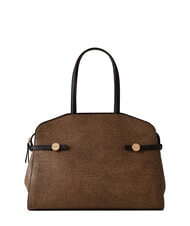 BORBONESE GEMINI Geantă de cumpărături de umăr natural op / negru - Genți femei - 1