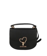 LOVE MOSCHINO HEART TURNLOCK Geantă mini cu curea de umăr negru - Genți femei - 1