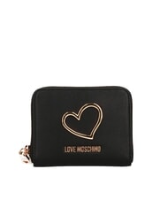 LOVE MOSCHINO HEART TURNLOCK Portofel mic negru - Portofele femei - 1