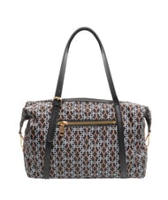 YNOT AUDREY Geantă de umăr cu logo integral BLACK - Genți femei - 1