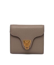 COCCINELLE BEAT SOFT Mini portofel din piele taupe cald - Portofele femei - 1