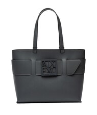 ARMANI EXCHANGE A|X BUCKLE Geantă shopper de umăr oțel răcit - Genți femei - 1
