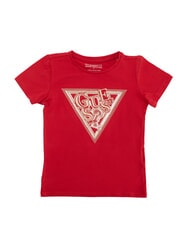 GUESS KIDS Tricou din bumbac cu imprimeu și strasuri - Tricou copil