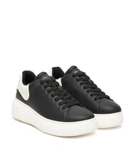 ARMANI EXCHANGE SUPER MINI-TUMBLED Adidași negru + alb-gălbui - Pantofi femei - 1