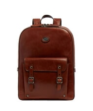 THE BRIDGE GALILEO Rucsac din piele Maro / Ruteniu - Rucsacuri pentru școală și timp liber - 1