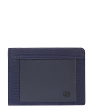 PIQUADRO ORION Portofel din piele reciclată și material textil albastru - Portofele bărbați - 1