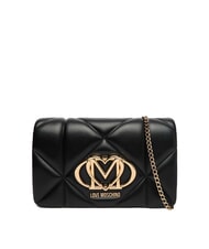 LOVE MOSCHINO EMBOSSED Geantă de umăr mini negru - Genți femei - 1
