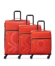 BENETTON By DELSEY COLOR BLOCK Set cabină extensibilă + cărucior mediu + mare - Set trolere