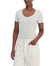 GUESS SCRIPT Tricou de bumbac teal cețos - tricou - 1