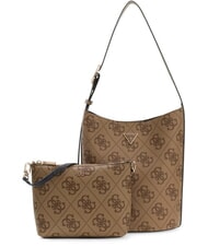 GUESS MERIDIAN 2 Geantă de umăr tip buzunar, cu poșetă tip clutch LOGO LAPTE - Genți femei - 1