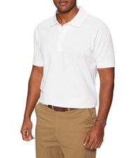 GUESS JEANS EMBRO LOGO Tricou polo din bumbac alb purpuriu - maiou Polo - 1