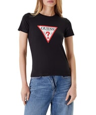 GUESS JEANS ICONIC Tricou cu m&acirc;necă scurtă jetbla - tricou - 1