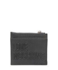 LOVE MOSCHINO SIGNATURE LOVE Suport pentru carduri / Portofel pentru monede negru - Portofele femei - 1