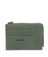 PIQUADRO CORNER SPECIALE GOMMATO Suport pentru carduri cu poștă VERDE - Portofele bărbați - 1