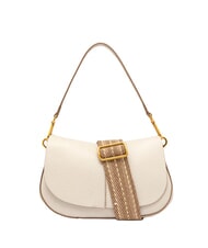 GIANNI CHIARINI HELENA ROUND Geantă de m&acirc;nă, cu curea de umăr, din piele nisip - Genți femei - 1