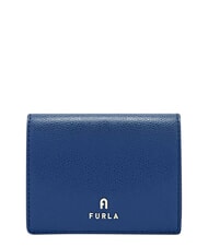 FURLA CAMELIA COMPACT Portofel mic din piele ares indigo+corolă int. - Portofele femei - 1