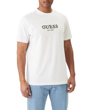 GUESS LOGO CONTRAST Tricou din bumbac alb purpuriu - tricou - 1