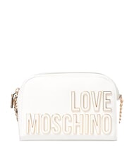 LOVE MOSCHINO ENAMELED Geantă de umăr, strălucitoare alb - Genți femei - 1