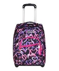 SEVEN LOVELY ELEMENTS Rucsac tip troler cu 2 roți, fix căpșună roz - Rucsacuri cu role - 1