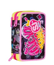 SJGANG GAME-LED GIRL Penar cu 3 fermoare păpușă roz - Penare și accesorii - 1