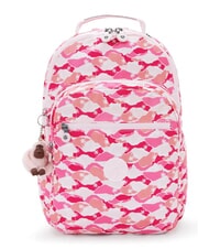 KIPLING SEOUL LAP Rucsac cu buzunar pentru laptop de 15". palmier roz - Rucsacuri pentru școală și timp liber - 1