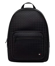 TOMMY HILFIGER TH EMBOSSED FLAG Rucsac cu buzunar frontal negru - Rucsacuri pentru școală și timp liber - 1