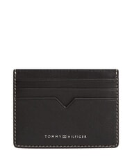TOMMY HILFIGER TH SAFFIANO Suport card de credit, piele negru - Portofele bărbați - 1