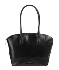 THE BRIDGE IOLANDA Geantă de cumpărături din piele de umăr Negru de aur - Genți femei - 1