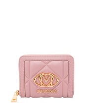LOVE MOSCHINO EMBOSSED Portofel mediu cu fermoar Trandafir - Portofele femei - 1
