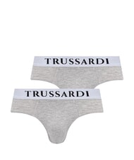 TRUSSARDI BASIC Pachet de 2 perechi de chiloți melanj gri - Slip pentru bărbați - 1