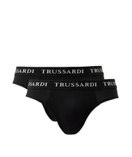 TRUSSARDI BRANDED ELASTIC Pachet de 2 perechi de chiloți negru - Slip pentru bărbați - 1