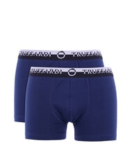 TRUSSARDI DOUBLE ELASTIC Pachet de 2 perechi de boxeri marina - Slip pentru bărbați - 1