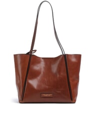 THE BRIDGE ICONS Geantă de cumpărături din piele cu clutch BROWN - Genți femei - 1
