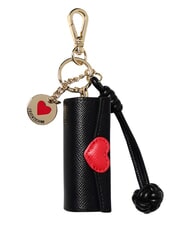 LOVE MOSCHINO CHARMS Breloc cu logo metalic negru/roșu/negru - Portchei - 1