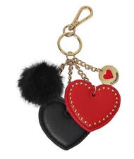 LOVE MOSCHINO CHARMS Breloc cu logo metalic negru/roșu/negru - Portchei - 1