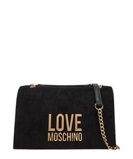 LOVE MOSCHINO PATCHY Geantă de umăr, cu lanț negru - Genți femei - 1