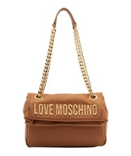 LOVE MOSCHINO BOLD LOVE HAMMERED  Geantă de umăr / geantă crossbody cămilă2 - Genți femei - 1