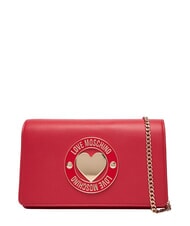 LOVE MOSCHINO SMART DAILY Geantă de umăr cu curea metalică RED - Genți femei - 1