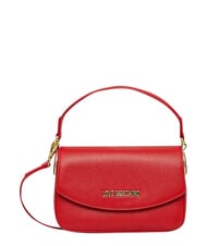 LOVE MOSCHINO CHUNKY TAB Geantă cu clapă și curea de umăr RED - Genți femei - 1